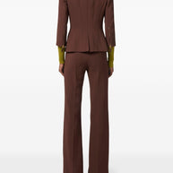 Elisabetta Franchi Single-breasted Jacket - Brown