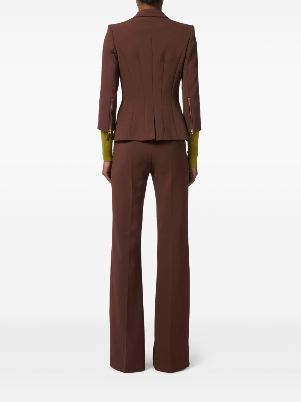 Elisabetta Franchi Single-breasted Jacket - Brown