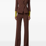 Elisabetta Franchi Single-breasted Jacket - Brown