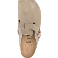 Birkenstock Boston Suede Leather Slippers Dove Grey