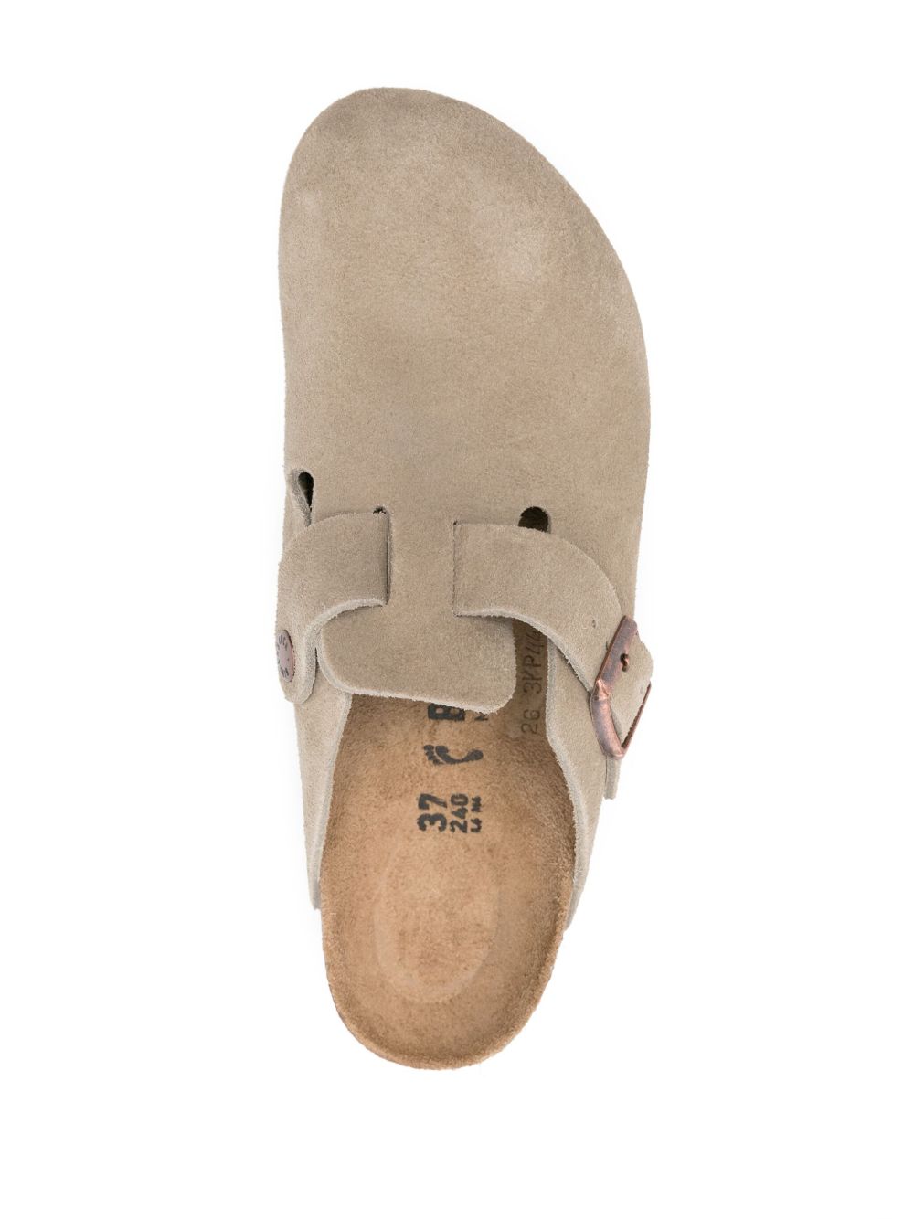 Birkenstock Boston Suede Leather Slippers Dove Grey