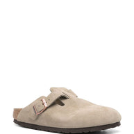 Birkenstock Boston Suede Leather Slippers Dove Grey