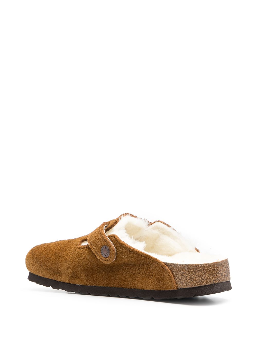 Birkenstock Boston Shearling Slippers Leather Brown