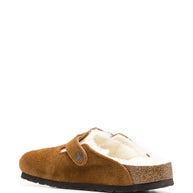 Birkenstock Boston Shearling Slippers Leather Brown
