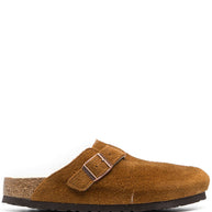 Birkenstock Boston Shearling Slippers Leather Brown