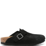 Birkenstock Boston Suede Leather Slippers Black
