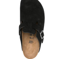 Birkenstock Boston Suede Leather Slippers Black