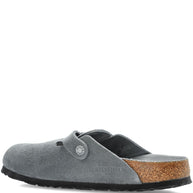 Birkenstock Boston Suede Leather Slippers Grey