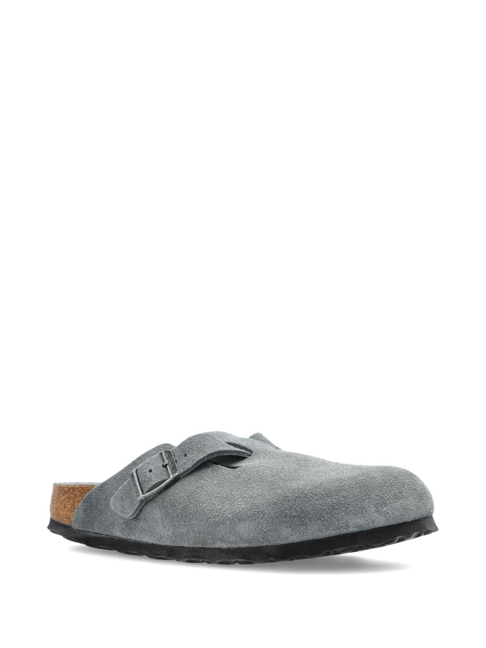 Birkenstock Boston Suede Leather Slippers Grey