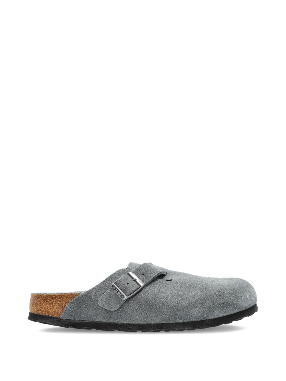 Birkenstock Boston Suede Leather Slippers Grey