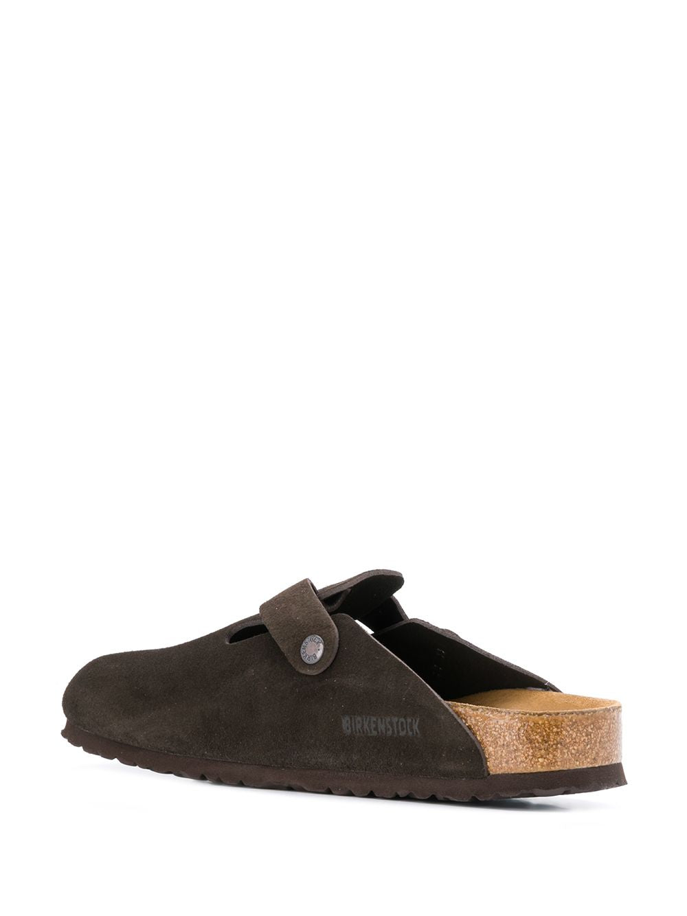 Birkenstock Boston Suede Leather Slippers Brown
