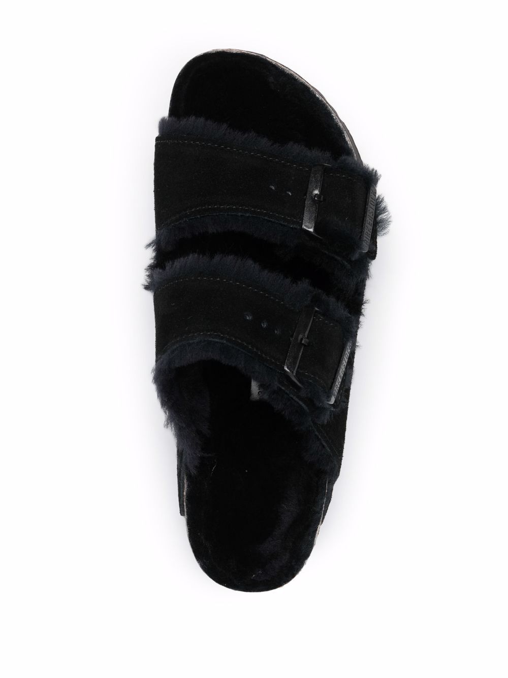 Birkenstock Arizona Shearling Suede Sandals Black