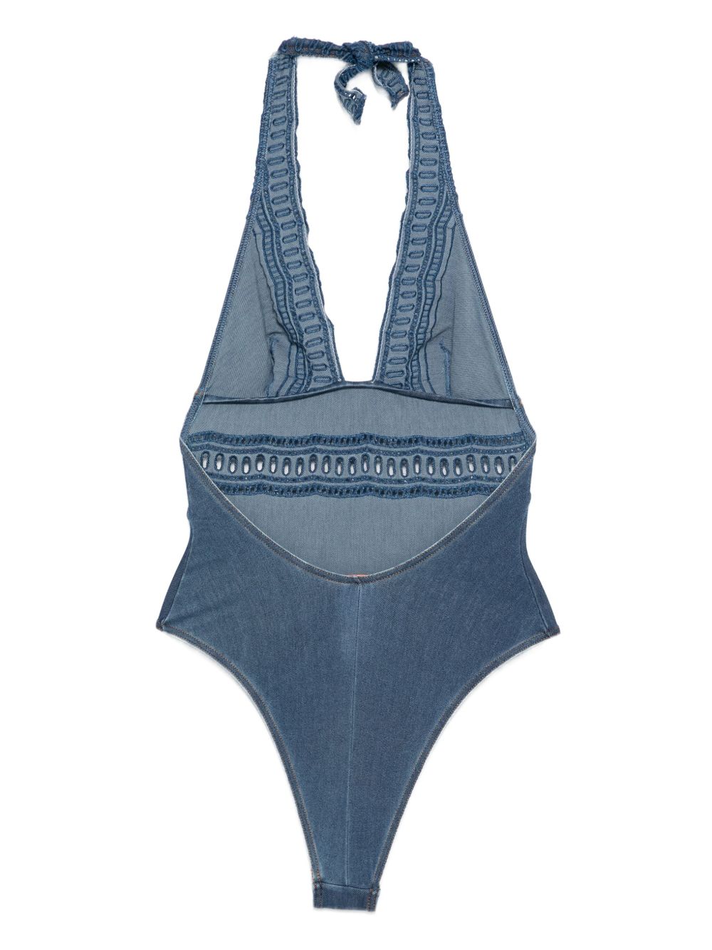 Ermanno Scervino Lace Detail Swimsuit - Blue