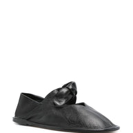 HEREU Llasada Leather Ballet Flats - Black