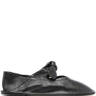 HEREU Llasada Leather Ballet Flats - Black