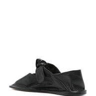 HEREU Llasada Leather Ballet Flats - Black