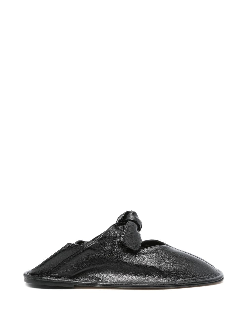 HEREU Llasada Leather Ballet Flats - Black