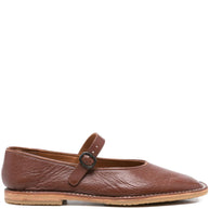 HEREU Brava Leather Ballet Flats - Brown