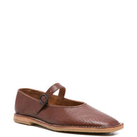 HEREU Brava Leather Ballet Flats - Brown