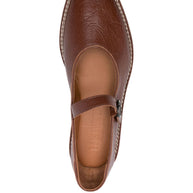 HEREU Brava Leather Ballet Flats - Brown