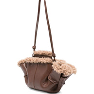 HEREU Arta Mini Leather Handbag - Brown