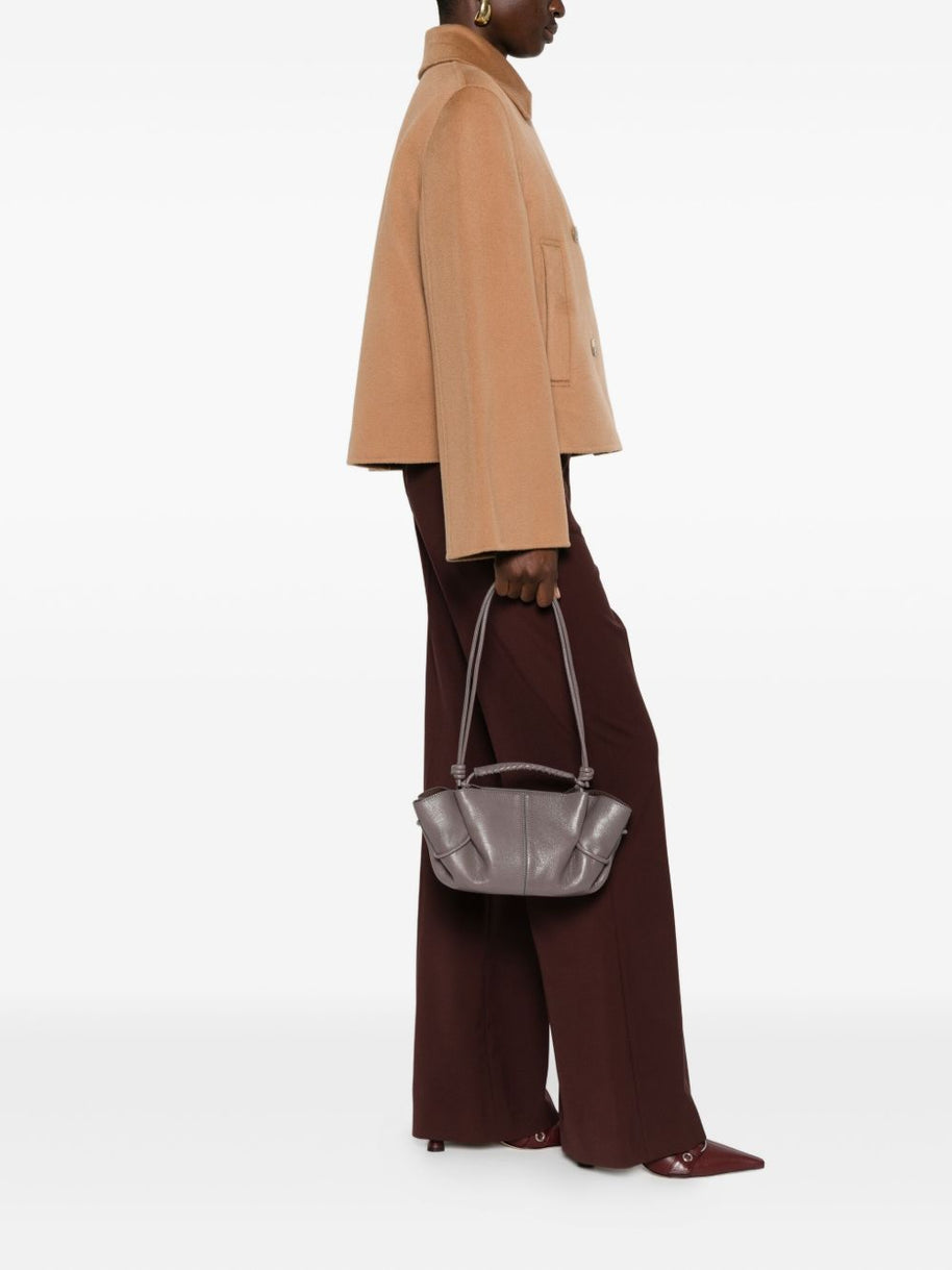 HEREU Arta Mini Leather Handbag - Grey
