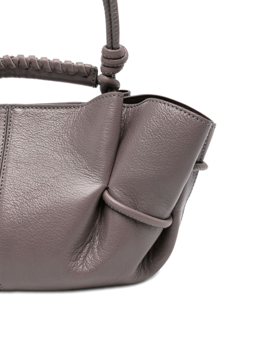HEREU Arta Mini Leather Handbag - Grey