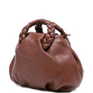 HEREU Bombon Small Leather Handbag - Brown