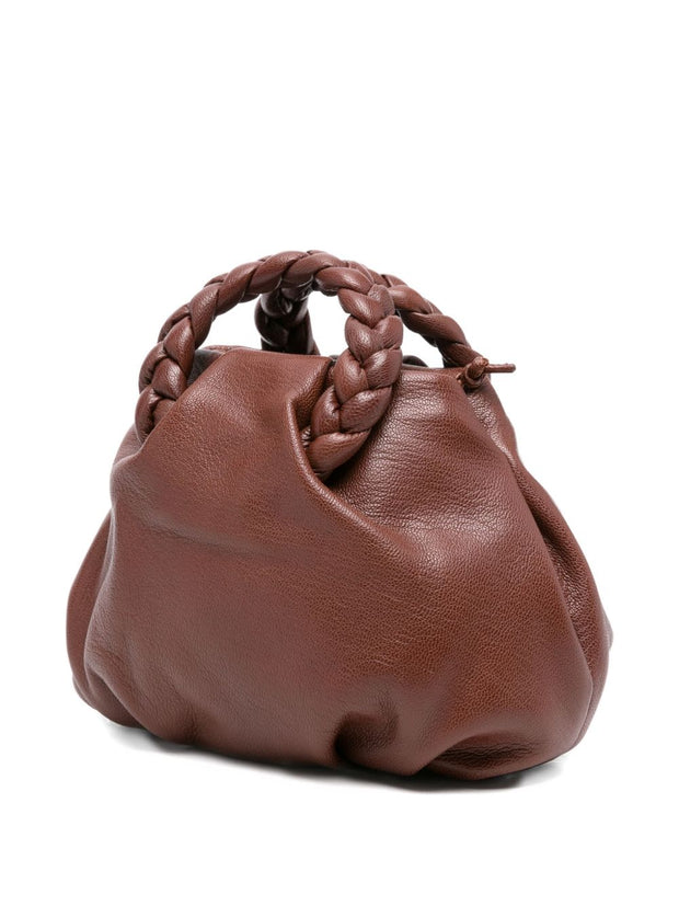 HEREU Bombon Small Leather Handbag - Brown