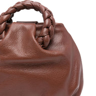 HEREU Bombon Small Leather Handbag - Brown