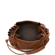 HEREU Arta Medium Leather Shoulder Bag - Leather Brown