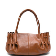 HEREU Arta Medium Leather Shoulder Bag - Leather Brown