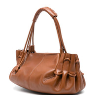 HEREU Arta Medium Leather Shoulder Bag - Leather Brown