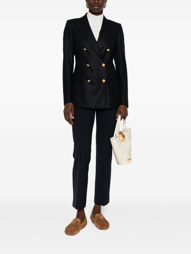 Tagliatore Wool Double-breasted Jacket Blue