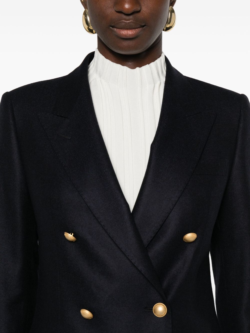 Tagliatore Wool Double-breasted Jacket Blue