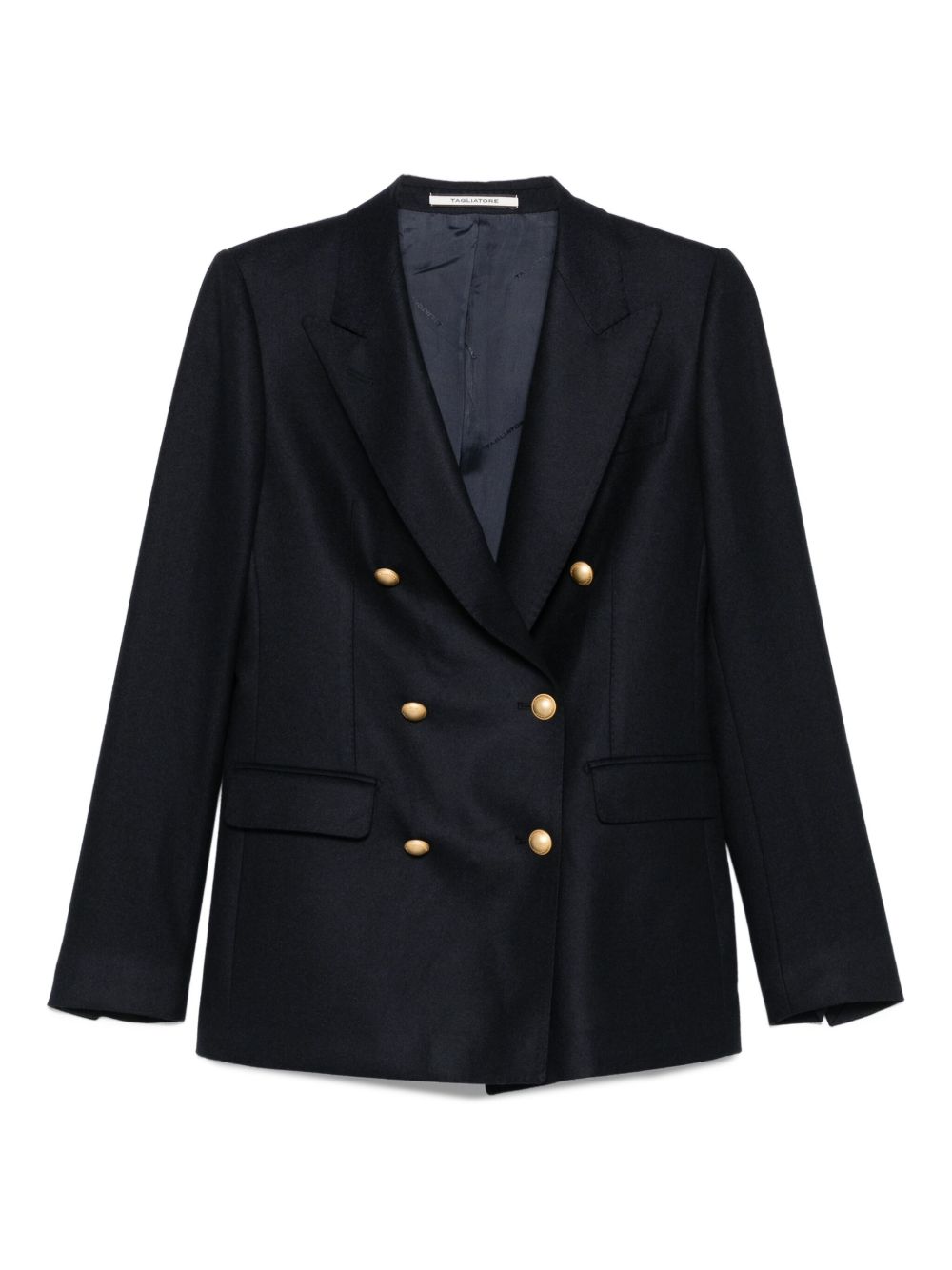 Tagliatore Wool Double-breasted Jacket Blue