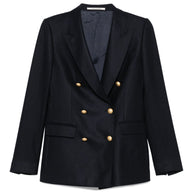 Tagliatore Wool Double-breasted Jacket Blue