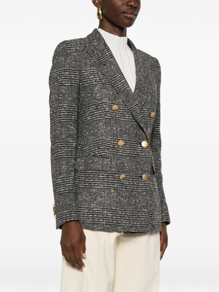 Tagliatore Wool Blend Double-breasted Jacket Black