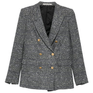 Tagliatore Wool Blend Double-breasted Jacket Black