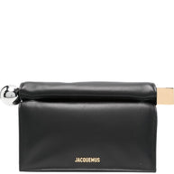 JACQUEMUS La Pochette Rond Carré Clutch Bag - Black