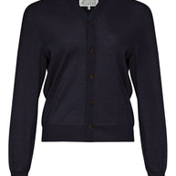 Maison Margiela Wool V-necked Cardigan - Blue