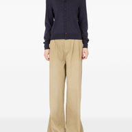 Maison Margiela Wool V-necked Cardigan - Blue