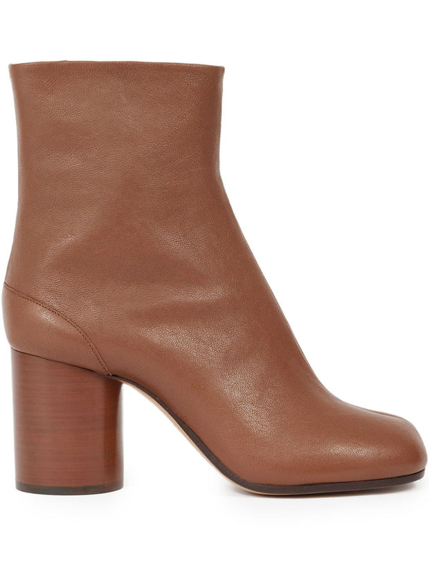 Maison Margiela Tabi Leather Ankle Boots - Leather Brown