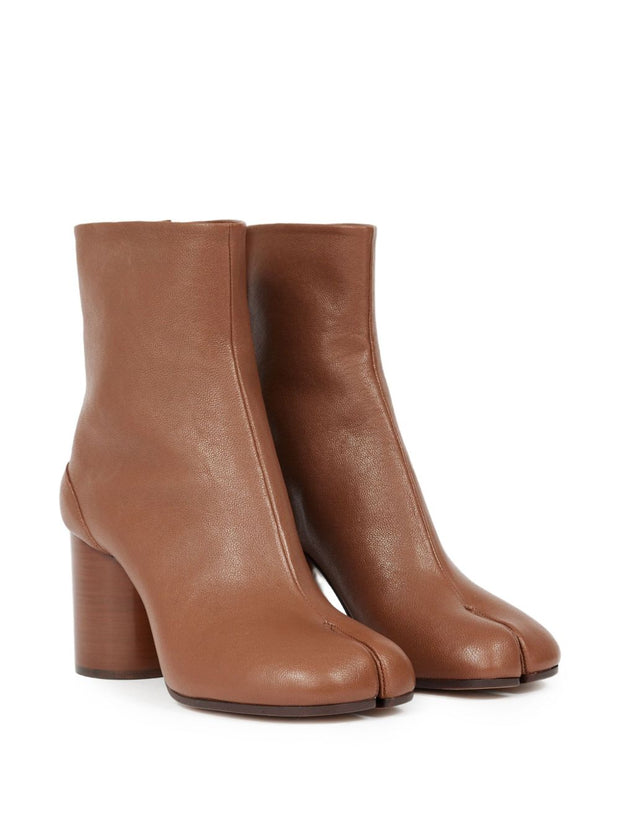 Maison Margiela Tabi Leather Ankle Boots - Leather Brown