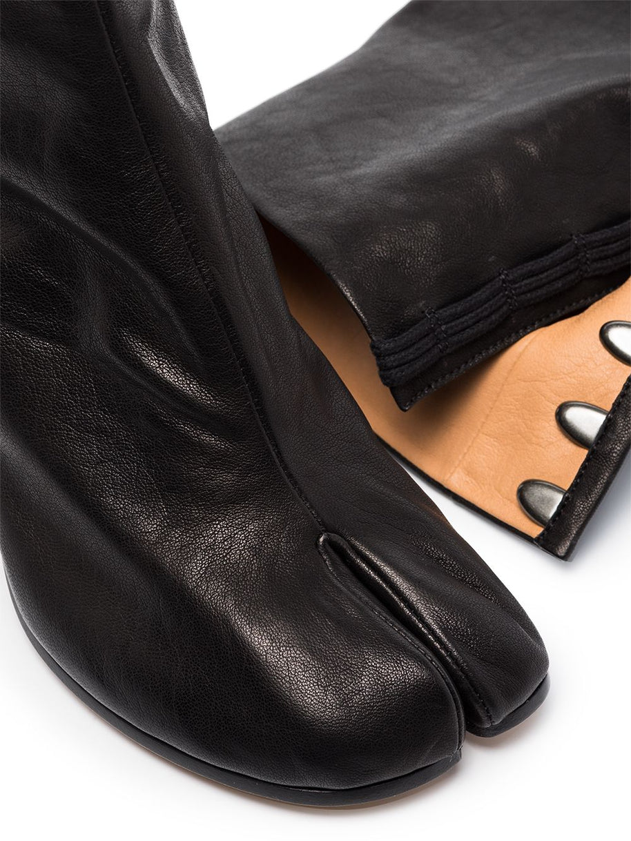 Maison Margiela Tabi Leather Ankle Boots - Black