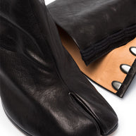Maison Margiela Tabi Leather Ankle Boots - Black
