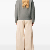 Ami Paris Ami De Coeur Wool Sweater - Grey