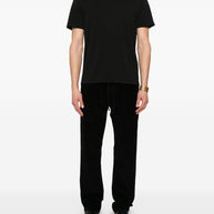 Saint Laurent Logo Cotton T-shirt - Black