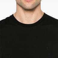 Saint Laurent Logo Cotton T-shirt - Black