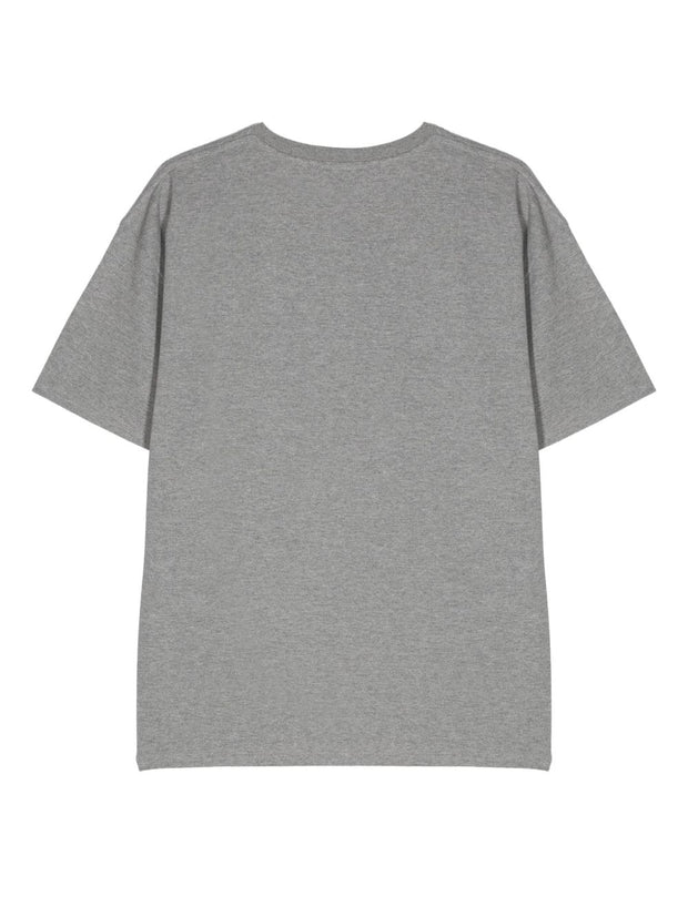 Saint Laurent Logo Cotton Blend T-shirt - Grey